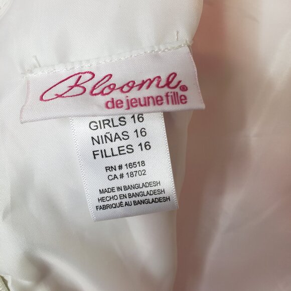 Bloome Girls Sz 16 Floral Lace Dress - Picture 7 of 7